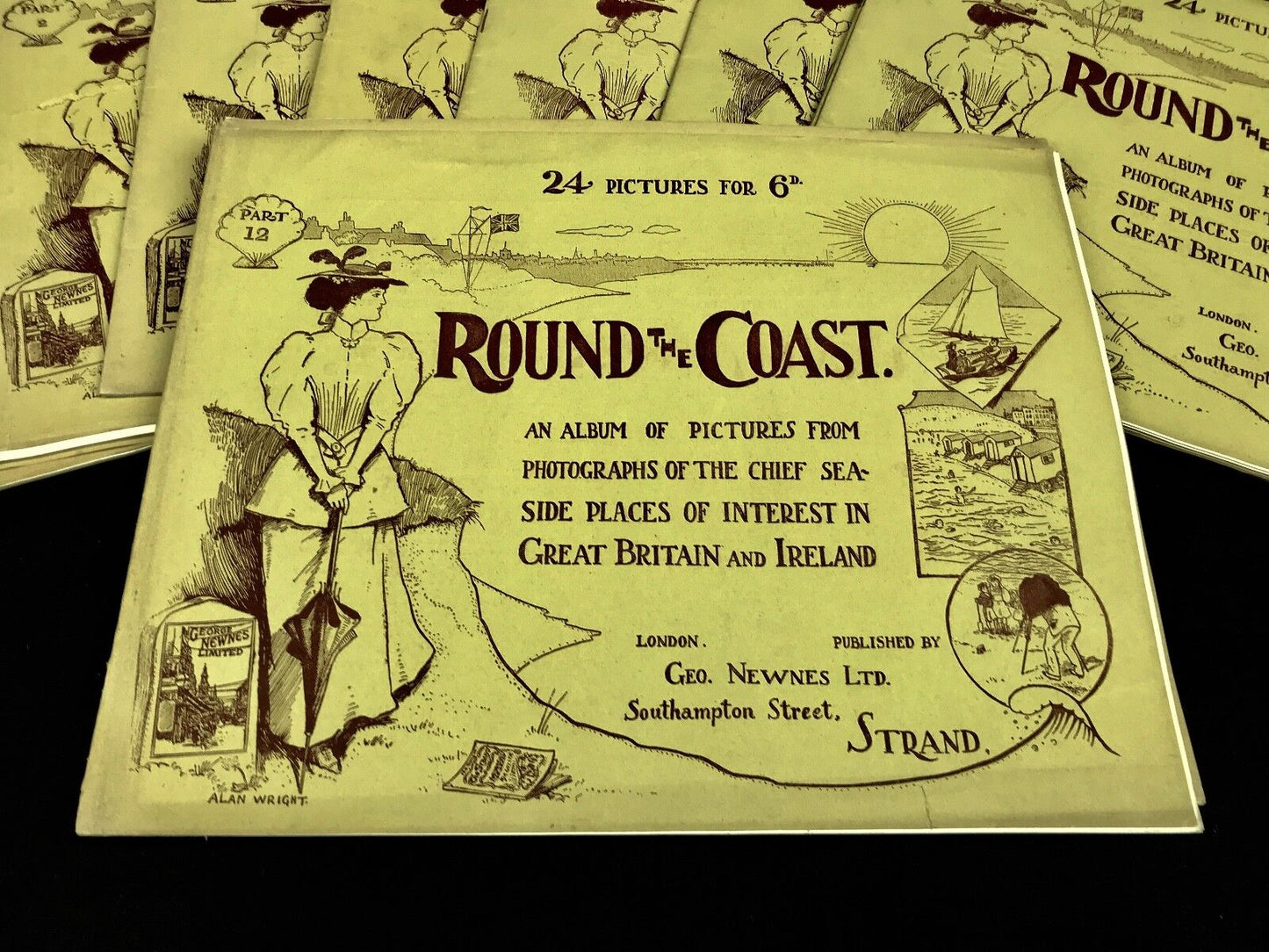 Antique Round The Coast Album Of Pictures Of Great Britain / c1900 George Newnes