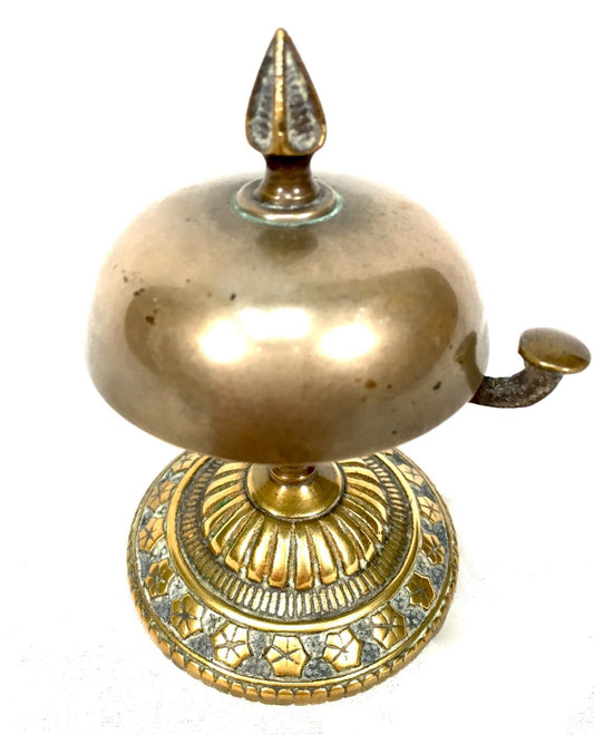 Antique Brass Counter Top Reception Bell / Hotel / Shop / Restaurant c.1900