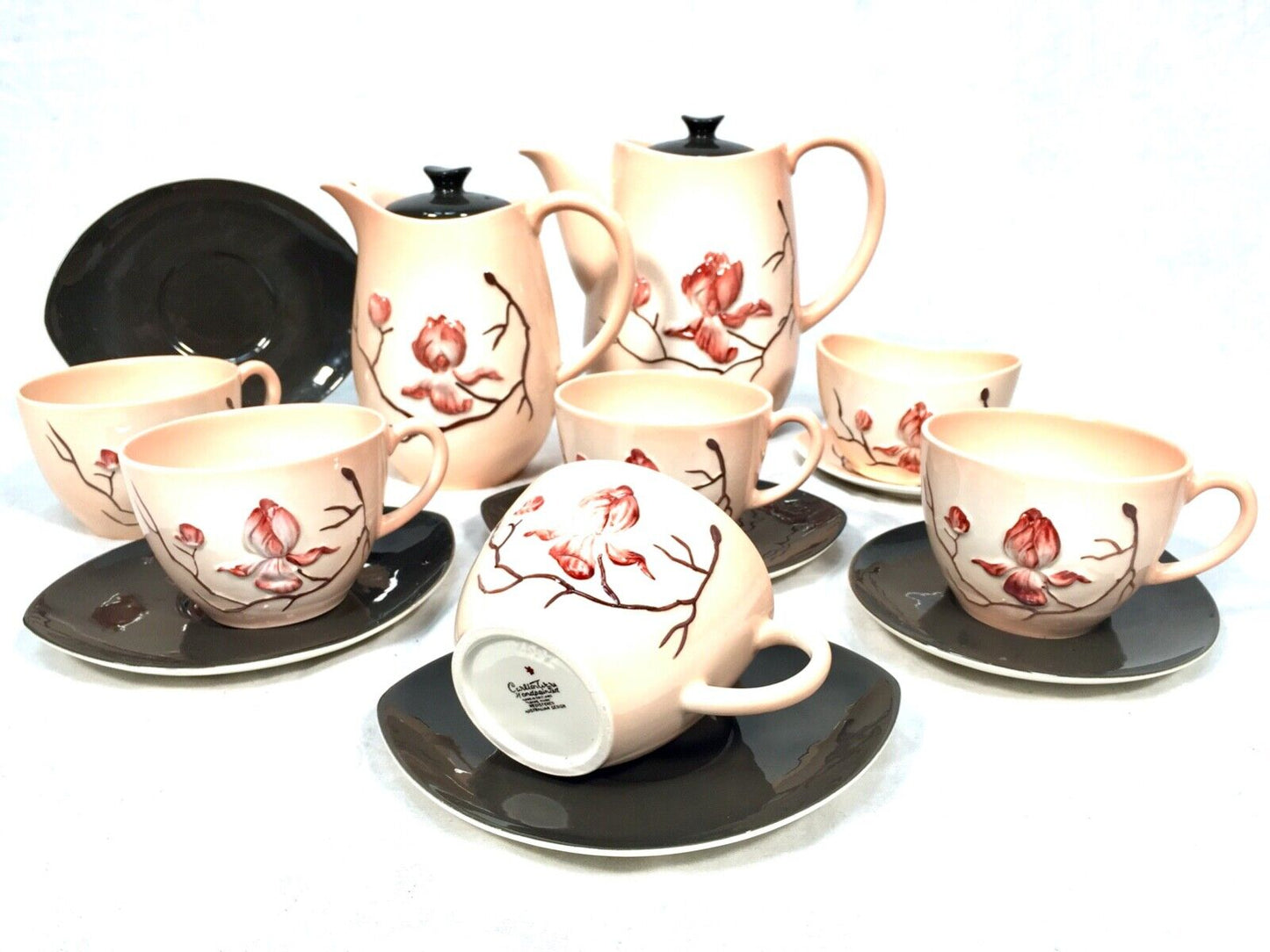 Carlton Ware Australian Design Hand Painted Tea / Coffee Set / Cup & Saucer
