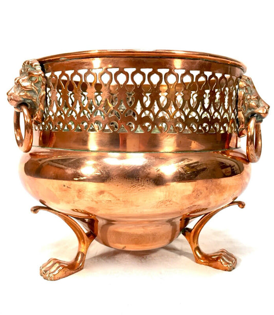 Antique Arts And Crafts Copper Planter by William Soutter & Sons / c.1890