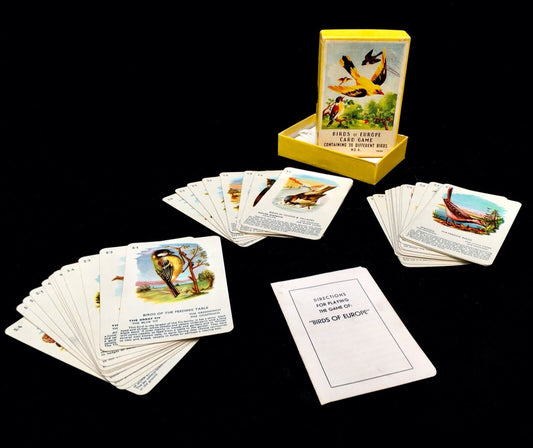 Vintage 1960s Birds of Europe No.4 Card Game in Box & Complete