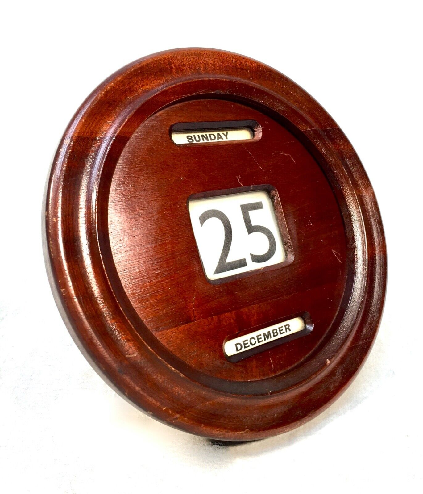 Antique Wooden Art Deco Perpetual Calendar / Wall Hanging / Stationery Equipment