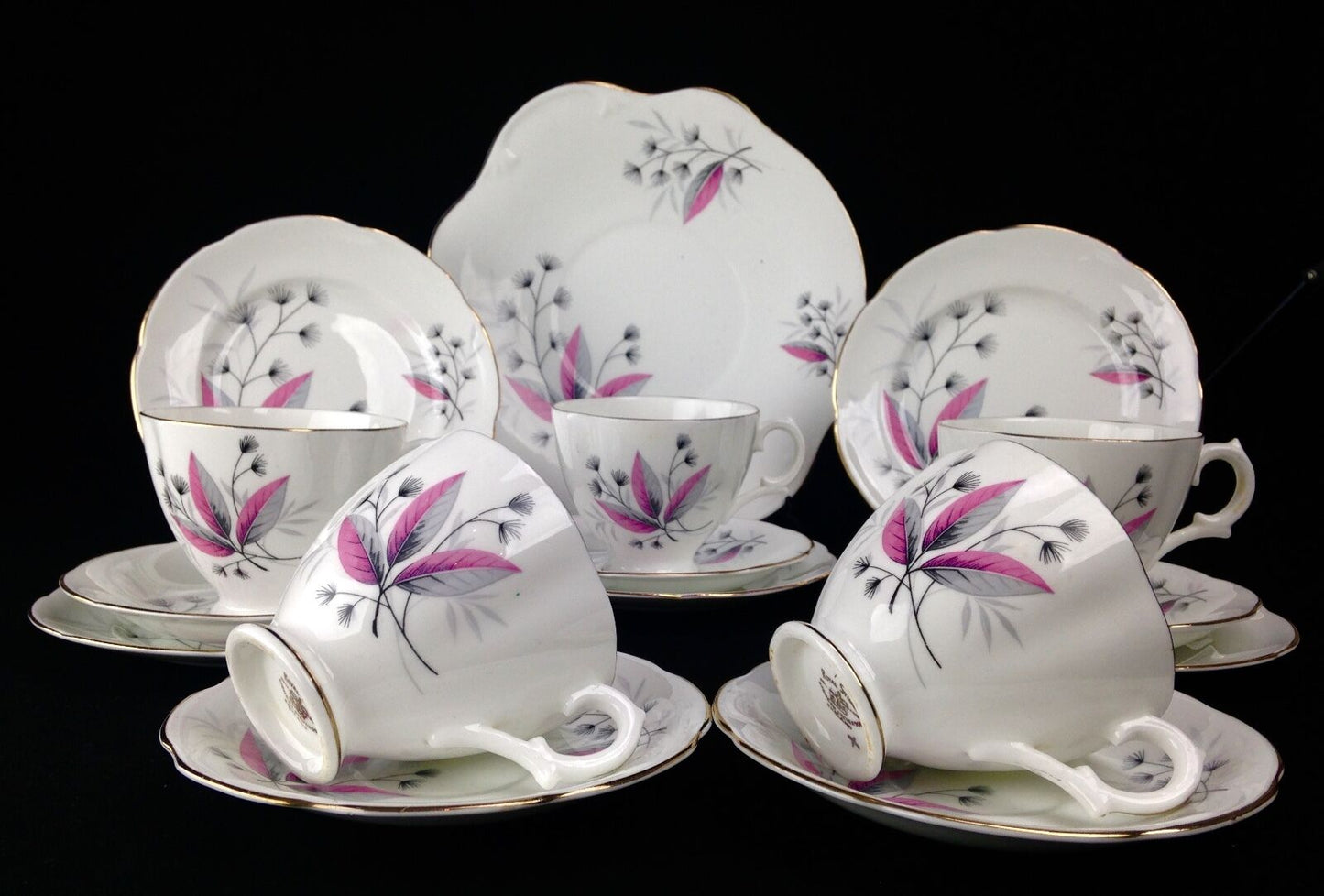 Royal Stuart Vintage Tea Set / Afternoon Tea / Pink And White Floral / Tea Cups